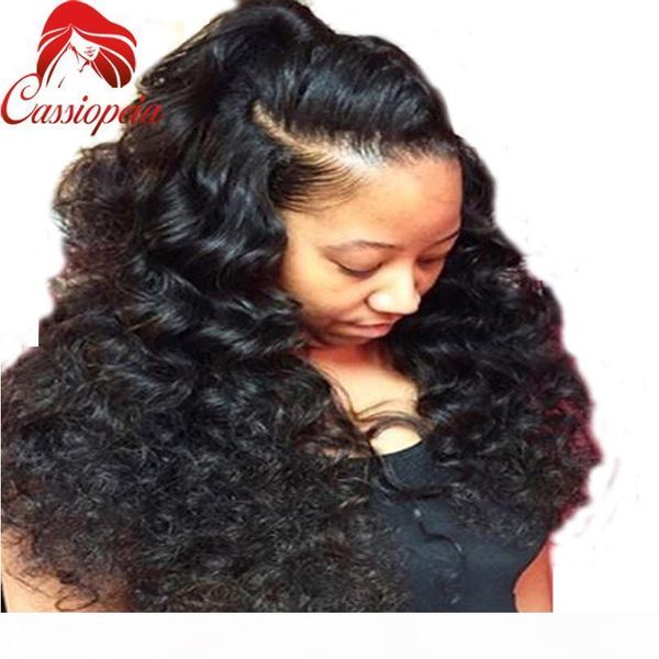 

150% heavy density 8a grade boby wavy full lace human hair wigs glueless human virgin hair wave for black women, Black;brown