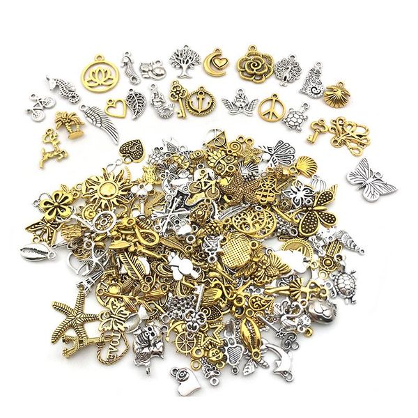 

vintage mixed 20/40pcs metal animal birds charms beads handmade diy bracelet pendant neacklace clips jewelry making wmtfrl