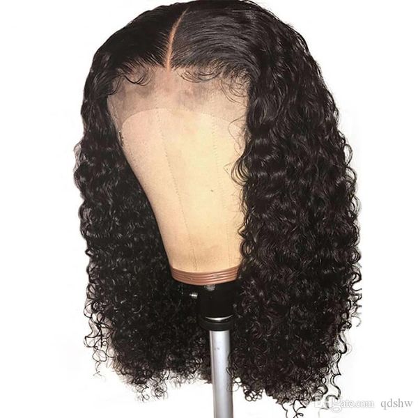 

curly full lace wig human for african american women remy preplucked brazilian hair curly lacefront wig with baby hair bleached knots, Black;brown