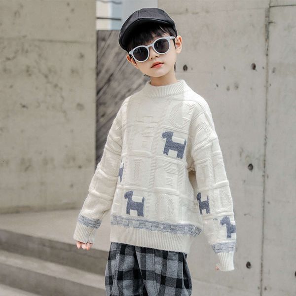 

and new autumn children's pullover 2020 winter boys' foreign sle thickened knitted sweater phea, Blue