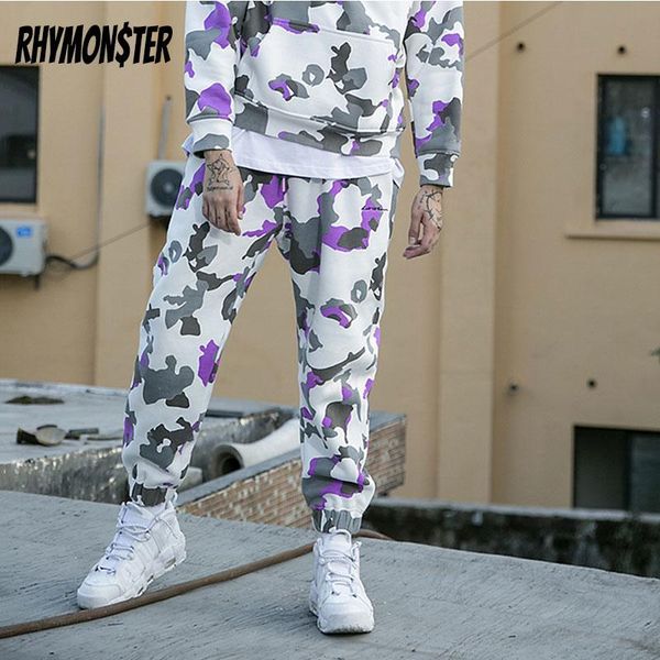 

men's pants rhymonster x redcharcoal camouflage plus cashmere sweatpants, Black