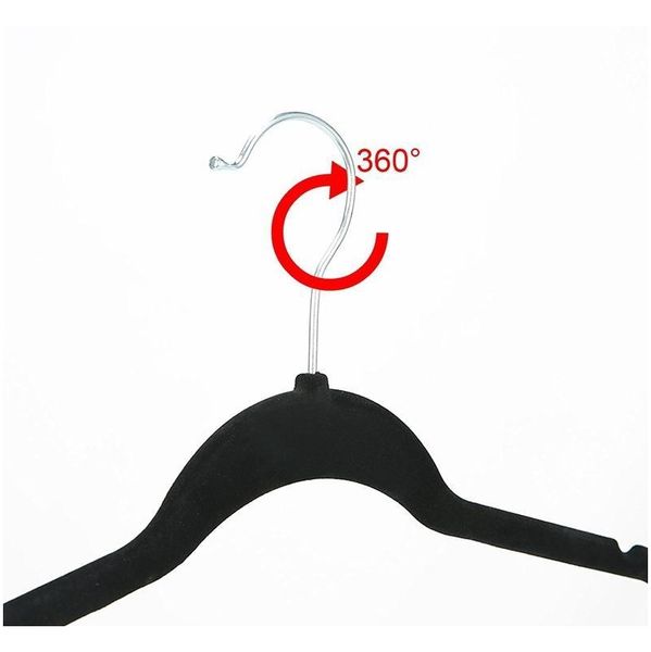 

velvet flocking hanger non slip clothes hanger rotatable hook coat hanger no trace pant hangers windproof clothe jllyvd lajiaoyard