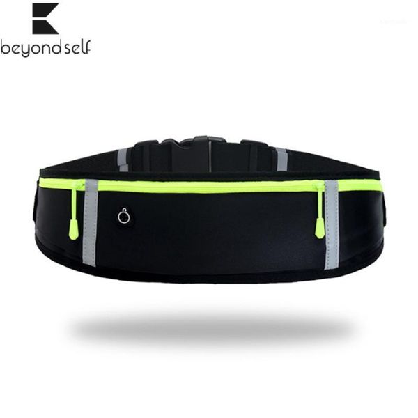 

10 inches outdoor sport waist band bag running back pack three layers zipper pocket cycling yoga fitness jogging belt1