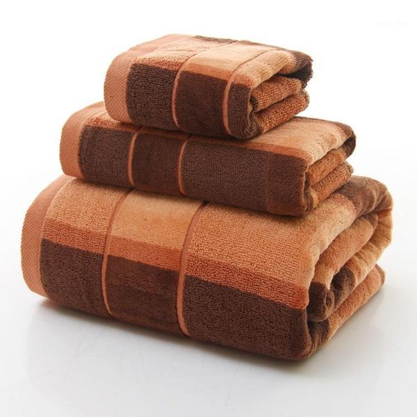 

drop shipping 3pieces 100% cotton bath towels beach towel for adults absorbent terry bathroom towel sets men women towels1