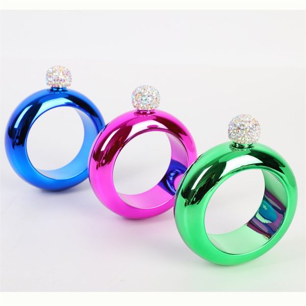 

100ml stainless steel bracelet hip flask 304 stainless steel outdoor portable hip flasks with diamond lid wine pott2i5451 268 g2