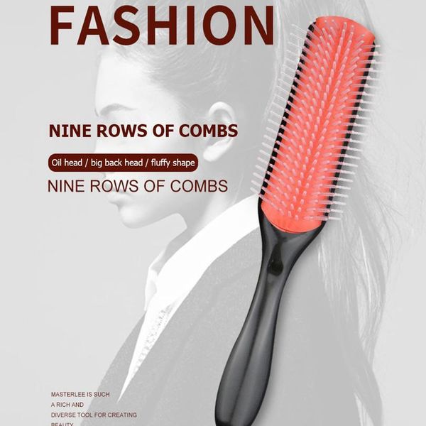 

hair styling brush detachable hair comb pro salon hairbrush hairdressing straight curly scalp mass jllfqt, Silver