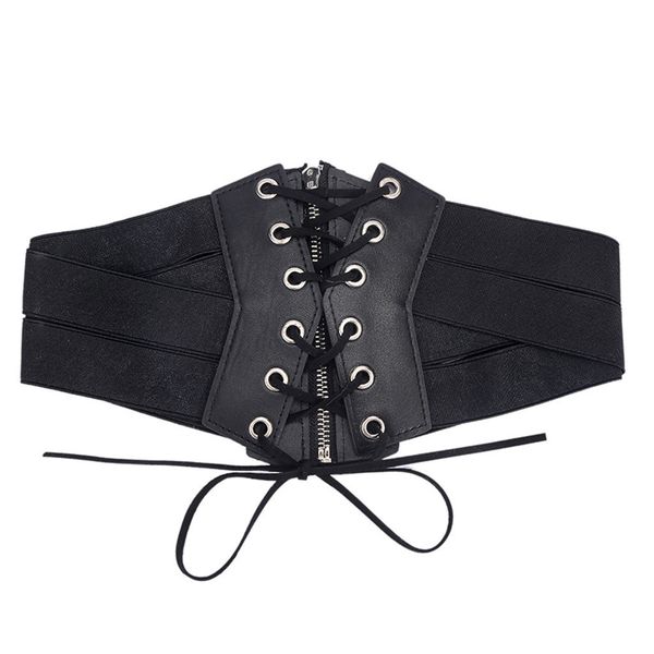 

women ultra super pu elastic corset fashion wide waist belt ladies clothing accesoories female decorations#y20, Black;brown