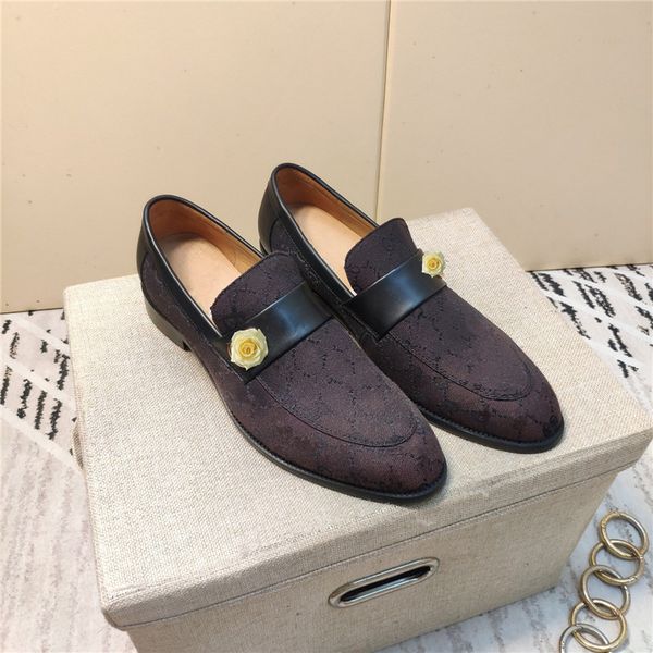 

men dress shoes male handmade business shoes italian embroidery designer oxfords shoes fashion black flock loafers size 39-46