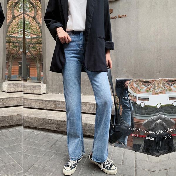 

2020 harem pants vintage high waist jeans woman boyfriends women's denim full length mom's trousers cowboy pants streetwear, Blue