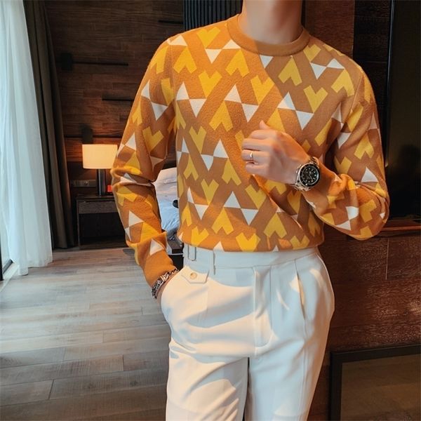 

british fashion sweater clothing autumn winter long sleeve knitted sweaters for men pullovers streetwear slim ropa hombre 201212, White;black