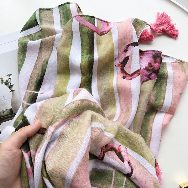 

flamingo печатный шелковый шарф хлопок белье шарф кисточкой пляжное полотенце шарф солнцезащитный солнцезащитный и солнцезащитный шаль wmtlg, Blue;gray