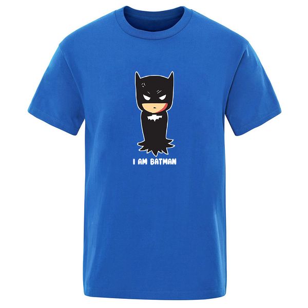 

men new anime cartoon i'm bat hip hop super solid color summer crew neck casual hip hop short sleeve hooded sweatshirt hoodie men t shi