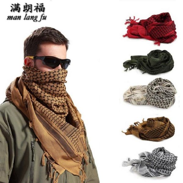 

scarves army tactical keffiyeh shemagh desert arab scarf shawl neck cover head wrap hiking shooting accessories, Blue;gray