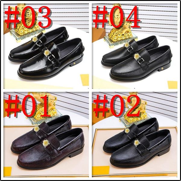 

c6 dm41 summer autumn leather men designer shoes fashion casual shoes lace-up loafers business wedding dress shoes plus size 38-48 11, Black