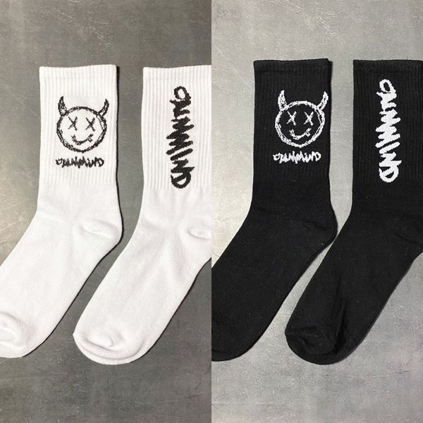 

wdn6u trendy br mid-leg socks men's summer and long-leg autumn couple trendy hip hop street basketball basketballskateboard basketball, Black