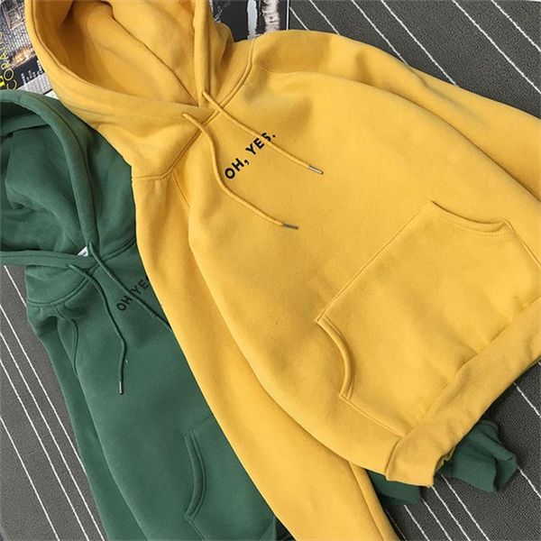 

oh yes hoodies sweatshirts 2020 women casual kawaii harajuku fashion punk for girls clothing european korean cute, Black