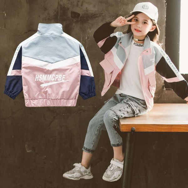 

clothing 2020 sle new foreign middle school girls autumn et children's korean zipper shirt iopl, Black