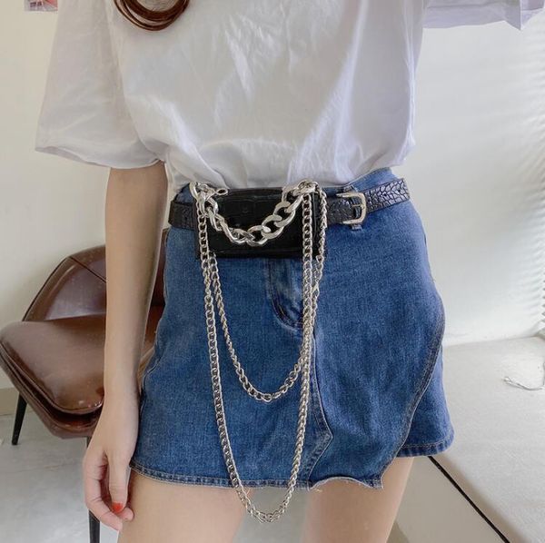 

mini woman thick chain waist bag fashion lady crossbody small chest bag ins girls shoulder bags
