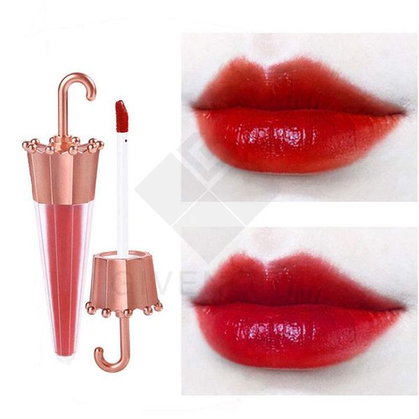 

wholesale 5.5ml empty lips tube with magic wand brush creative umbrella shape lip gloss container refillable cosmetic container