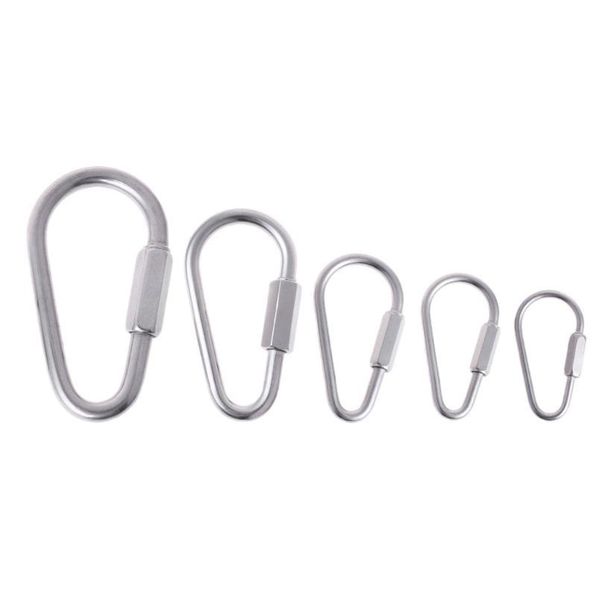 

304 stainless steel carabiner with lock quick hang hook chain connecting buckle 'zt 304 s qylnac