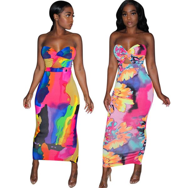 

new printed womens dresses casual sleeveless womens bydcon dresses hollow out slim designer womens clothing, Black;gray