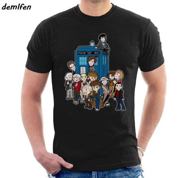 

sport anime adventure time dr who bigger on the inside men's t-shirt harajuku streetwear men short sleeve o-neck cotton shirt tees
