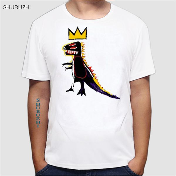 

white brand men's basquiat dinosaur crown funny short sleeve summer style shubuzhi men sbz315 hoodie designers t shirts sweatshirt
