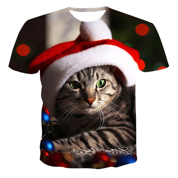 

new popular printing christmas eve 3d print shirts anime harajuku hippie men clothing