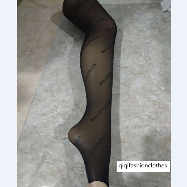 

summer thin style black light cut silk socks b letter paris print pantyhose base socks