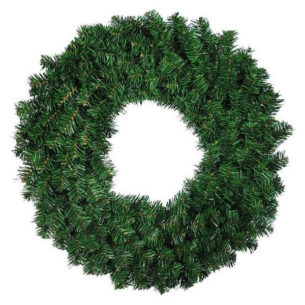 

1 pcs green artificial pine wreath garland for front door window fireplace christmas decoration