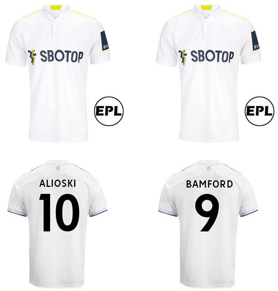 

t roberts harrison soccer jerseys 21 22 hernandez costa bamford alioski leeds clarke 2021 2022 football shirt uniforms men + kids kit, Black;yellow