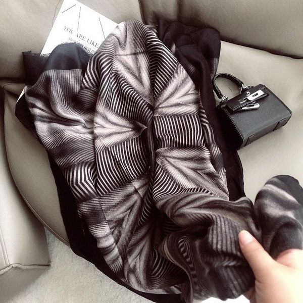 

scarves 2021 design brand women scarf fashion print cotton spring winter warm hijabs lady foulard bandana plaid, Blue;gray