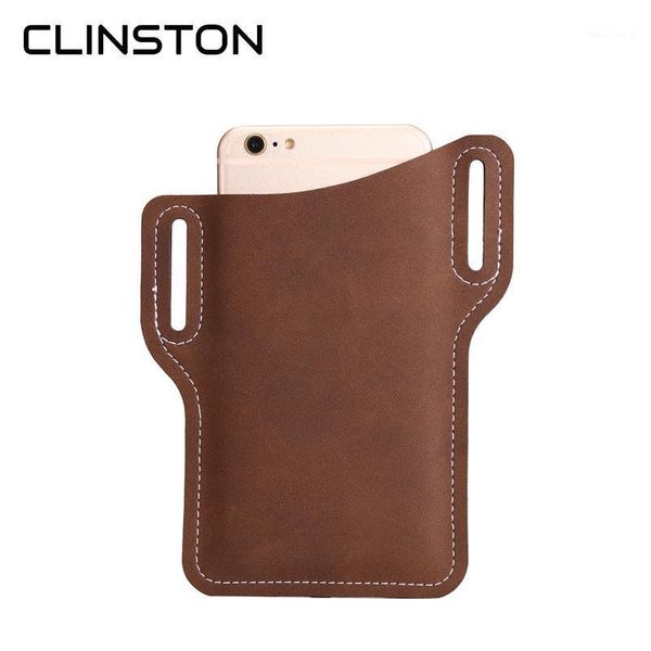 

2020 new vintage pu leather men's waist phone bag male phone pocket1