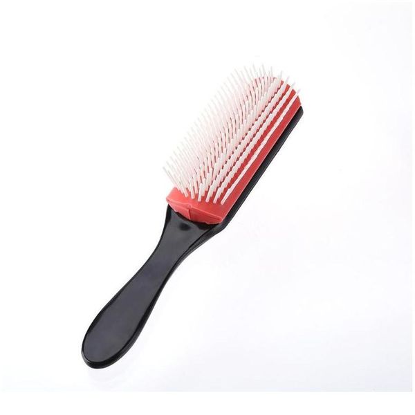 

9 строк антистатические волосы кисти для волос для волос mastp massager мужчины женщин гребень для волос инструмент для волос инструмент сал, Silver