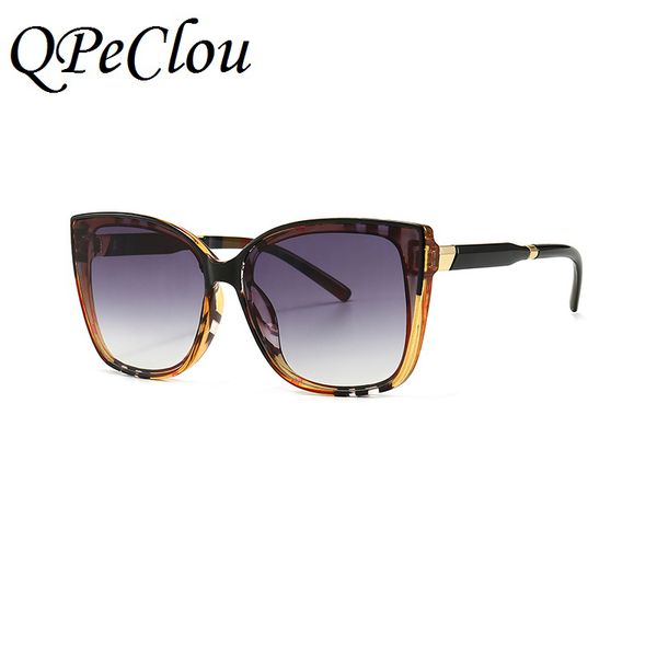 

qpeclou 2020 new vintage cat eye солнцезащитные очки женщины роскошные пластиковые unique нашивки вс очки женщина марка дизайнер серый оттен, White;black