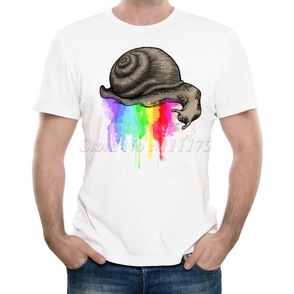 

new arrivals summer fashion snail dripping colors design cool casual short sleeve tee hooded sweatshirt hoodie men t shirt