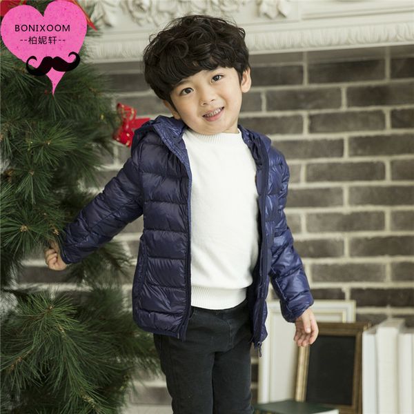 

8girl 2020 новый детский короткий с капюшоном мальчик маленький ребенок вниз куртка светло-родитель-ребенок 9, Blue;gray