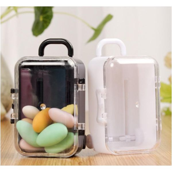

wedding favor box acrylic plastic clear mini rolling travel suitcase candy box baby shower wedding favors party jllgfk sport777