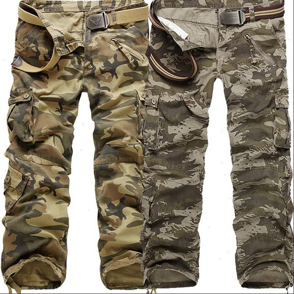 

water waves camouflage trousers military tactical pants men multi pocket washed overalls male cargo pants for men size 28 40, Black
