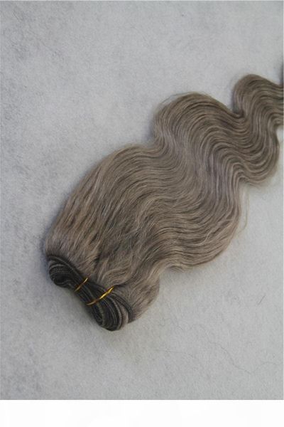 

silver gray color brazilian body wave hair extensions 100% remy human hair weave bundles 10-30 inchs unprocessed double weft hair weaving, Black