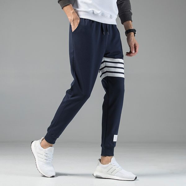 

2019 autumn new mens casual sweatpants solid high street trousers men joggers oversize brand mens pants 4xl, Black