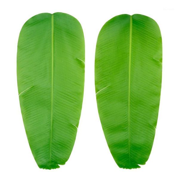

1/2/4 pcs simulation leaves banana leaves kitchen placemat eva dining table mat non-slip pad waterproof disc pads coasters decor1