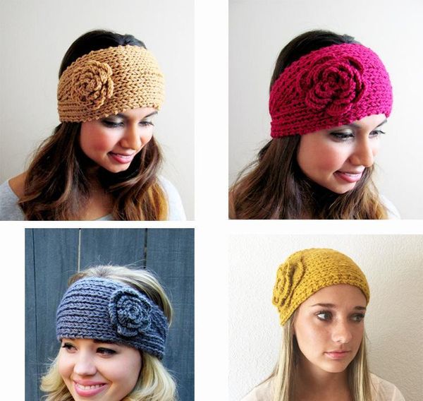 

цветы волос аксессуары для волос зимний вязание крючком с женской кнопкой цвета 32 для оголовья headwrap вязание теплые ухо camellia sqcdf, Silver