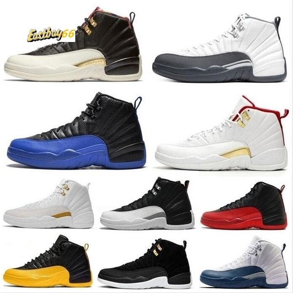 

12s playoff reverse taxi men's basketball shoes 12 royal fiba designer tiger snake shoes men women sports sneakers size 7-13