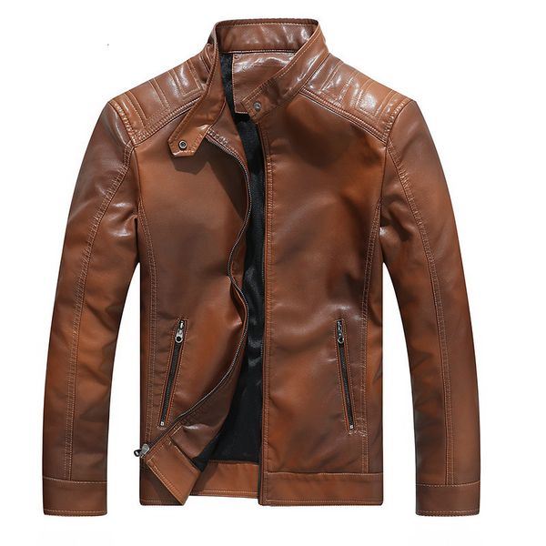 

mens vintage fish faux leather jacket men