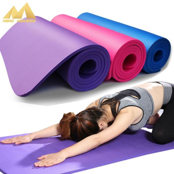 

yoga mats mat 1830*610*10mm extra thick nrb non-slip for fitness tasteless pilates gym exercise pads with bags