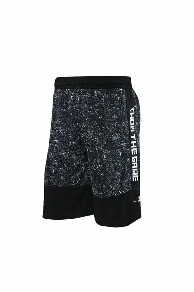 

basketball sports shorts breathable quick-drying loose print fitness running basketball new arrival shorts with pocket leisure, Black;blue