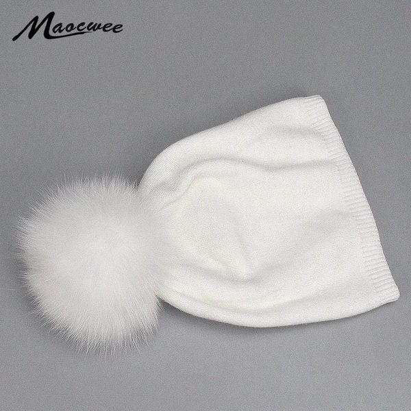 

women pom pom beanies hats nature fur pompon cap knitted wool soft warm solid white black hat girl fur pompom crochet bones, Blue;gray