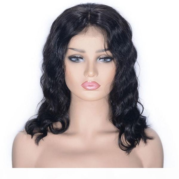 

перуанский завитые парики машинного производства париков pre щипковых natural hairline short virgin парик человеческих волос glueeless, Black;brown