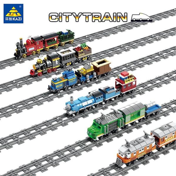 

kazi steam-era freight train building block high-speed rail train magnetic track classic childrens locomotive toys for children wmtriu